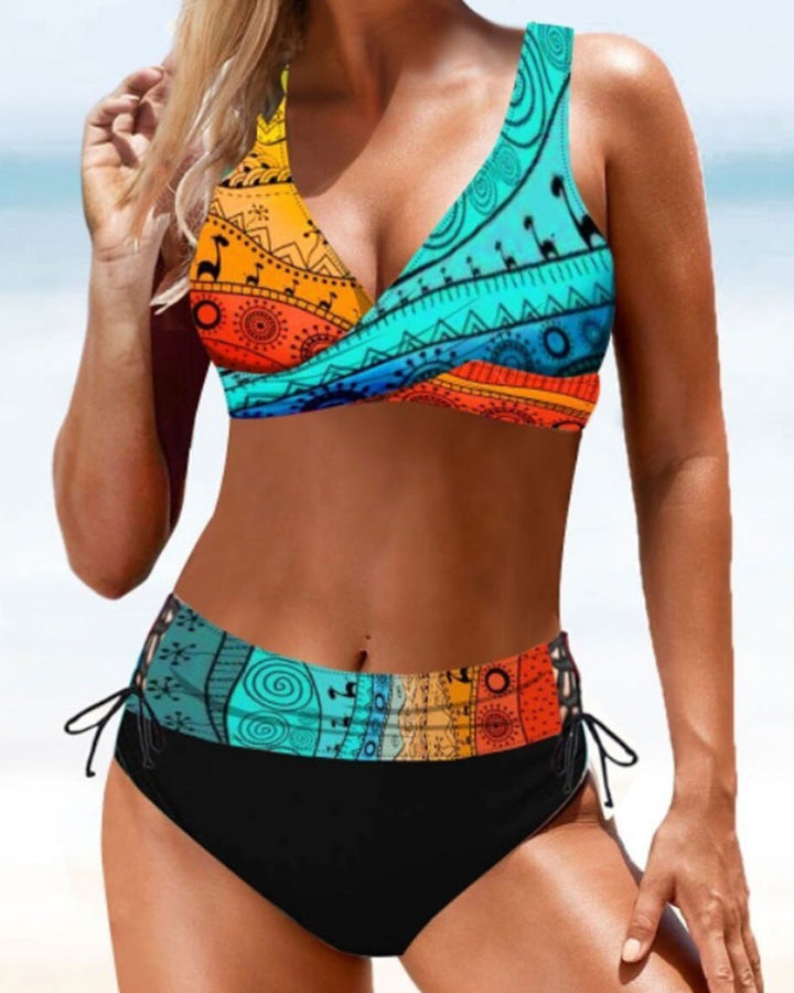 Eva - Pestré Farebné Bikini