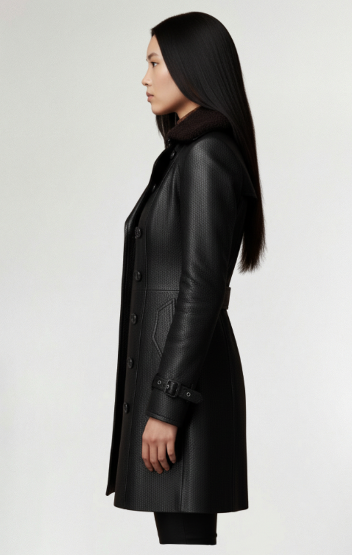Cristina | Elegantný kožený kabát