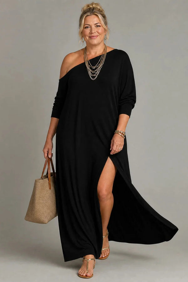 Dalila | Elegantné asymetrické maxi šaty na jedno rameno