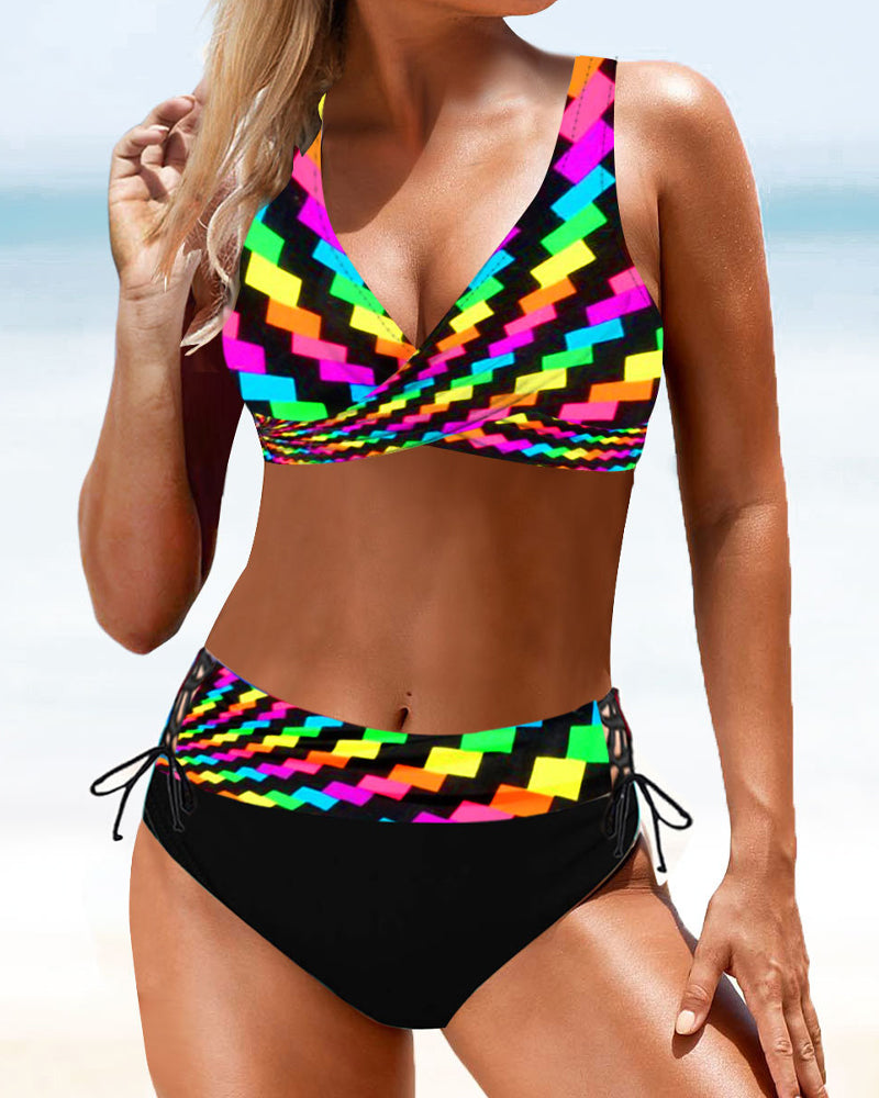 Eva - Pestré Farebné Bikini