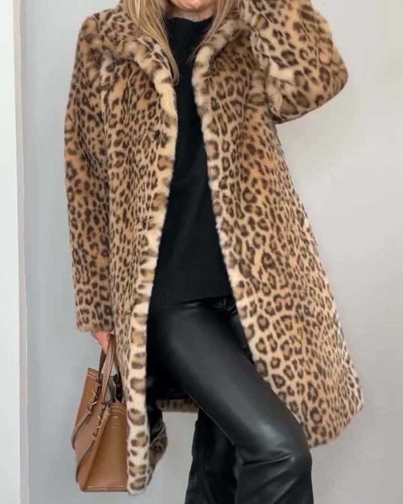 Lysa | Elegantný Leopardí Kabát