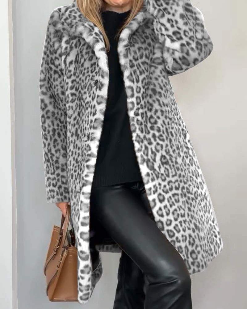 Lysa | Elegantný Leopardí Kabát
