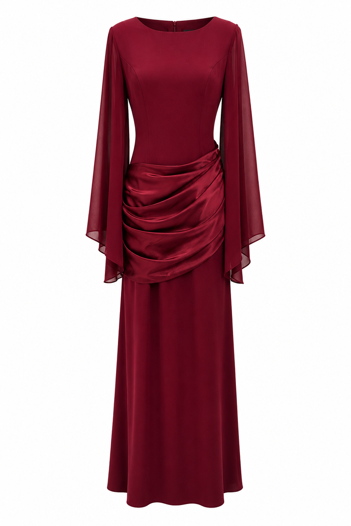 Alana | Maxi šaty s pelerínovými rukávmi