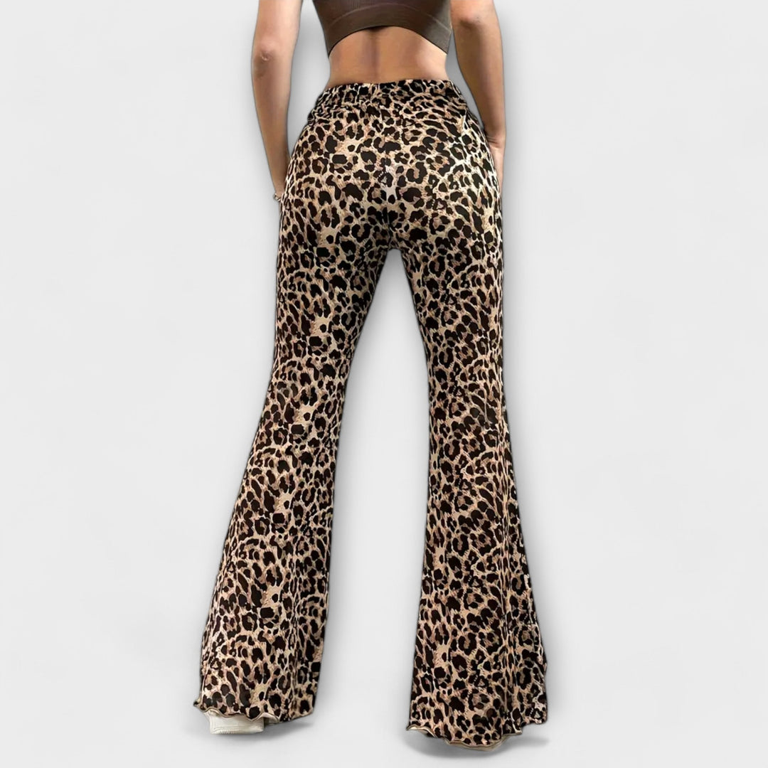Berenice | Bootcut leopardie nohavice