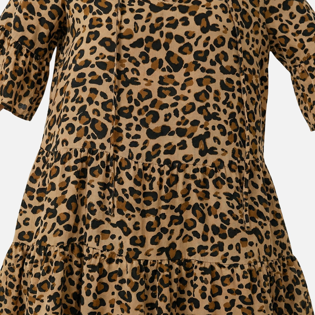 Alexandra | Midi šaty s leopardím vzorom