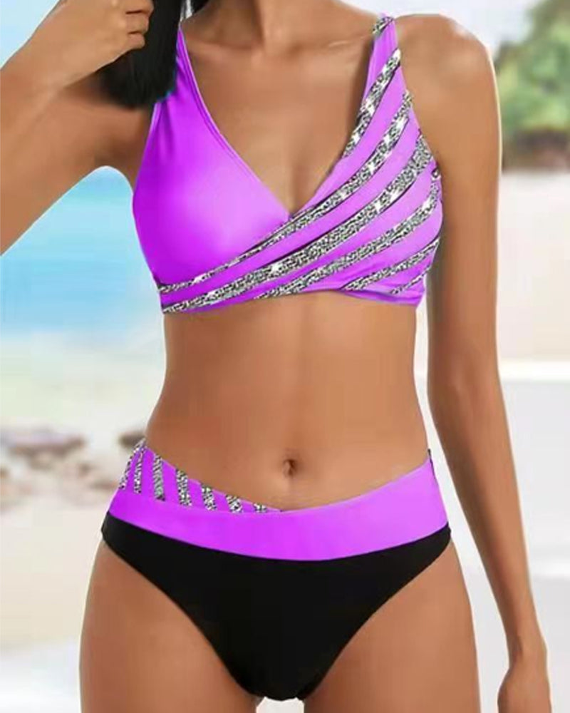 Mona - Tlačené bikini v teplých farbách