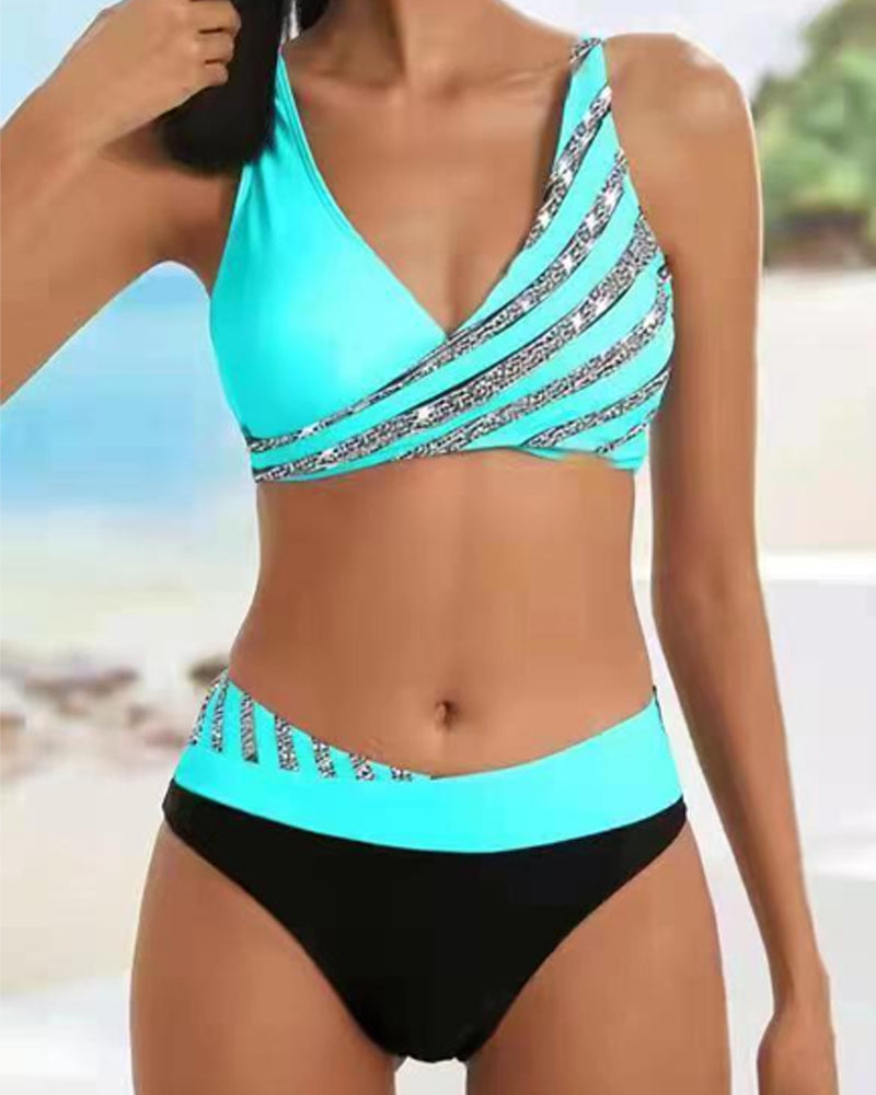 Mona - Tlačené bikini v teplých farbách