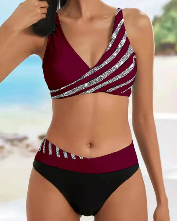 Mona - Tlačené bikini v teplých farbách
