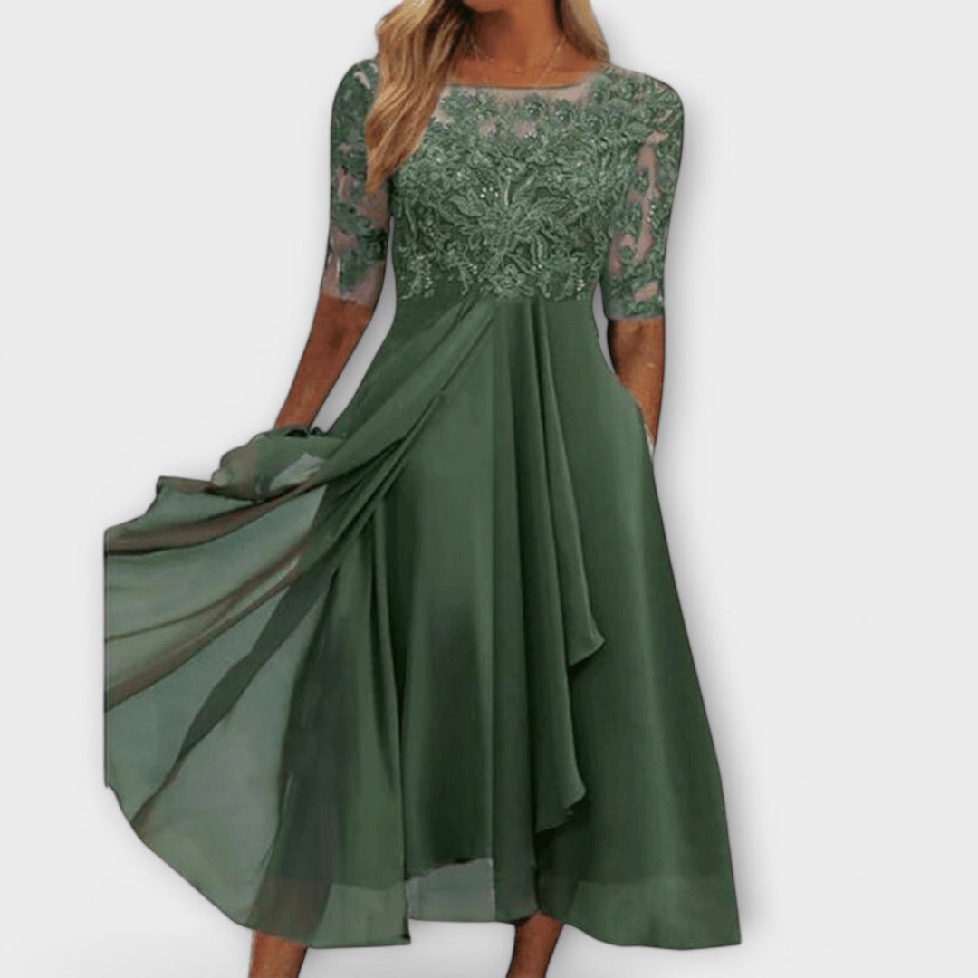 Sara – Elegantné Šaty pre Svadobných Hostí