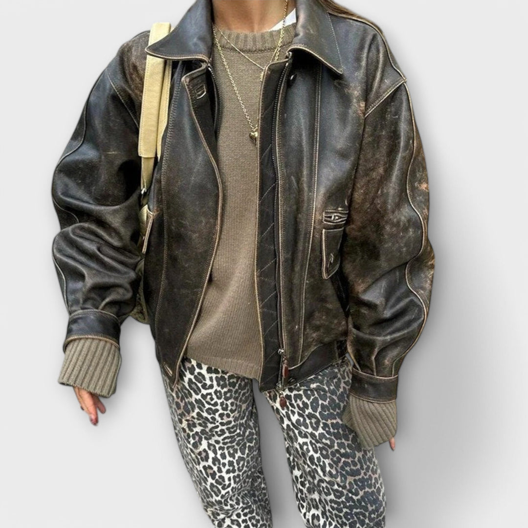 Carina | Vintage džínsy s leopardím vzorom