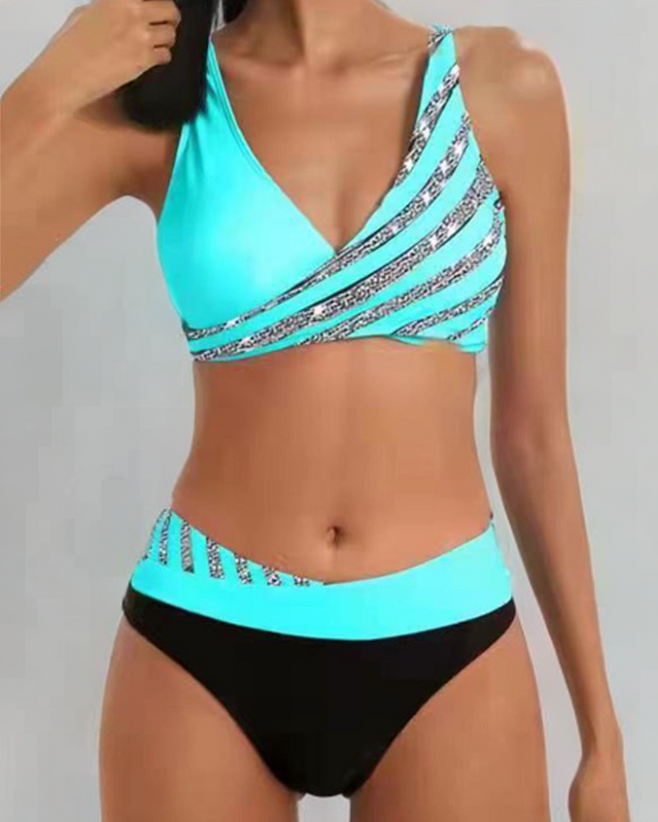 Mona - Tlačené bikini v teplých farbách