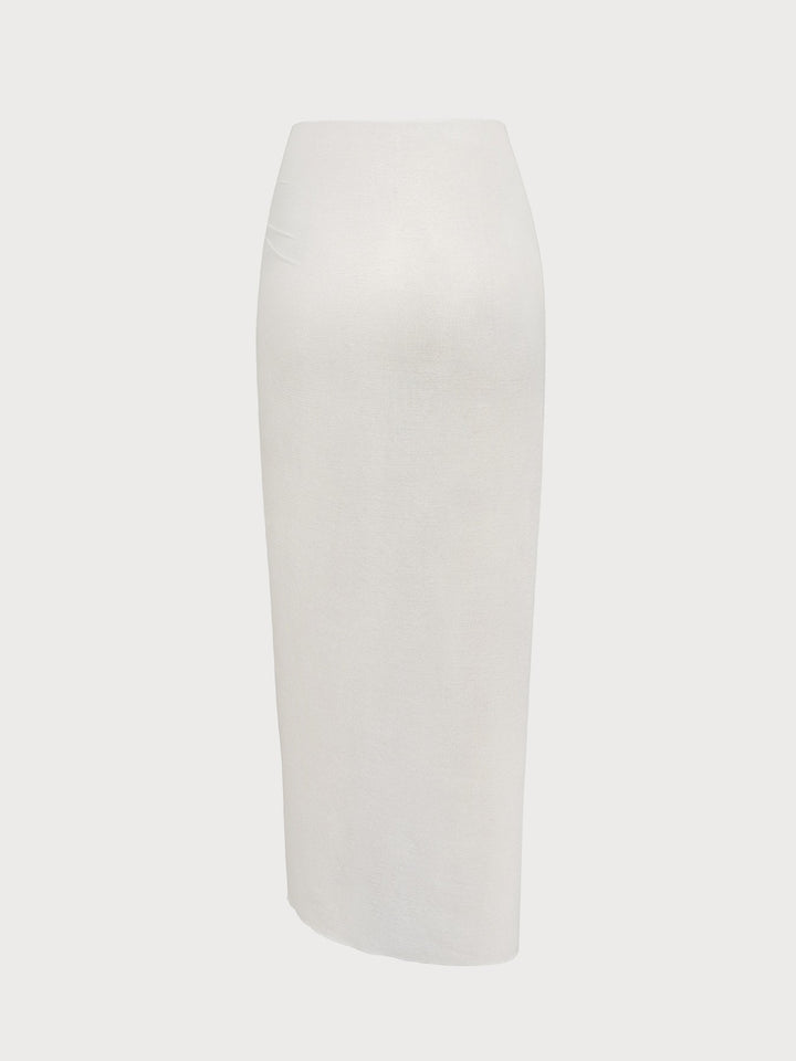 Sukňa Midi s obalom Off White