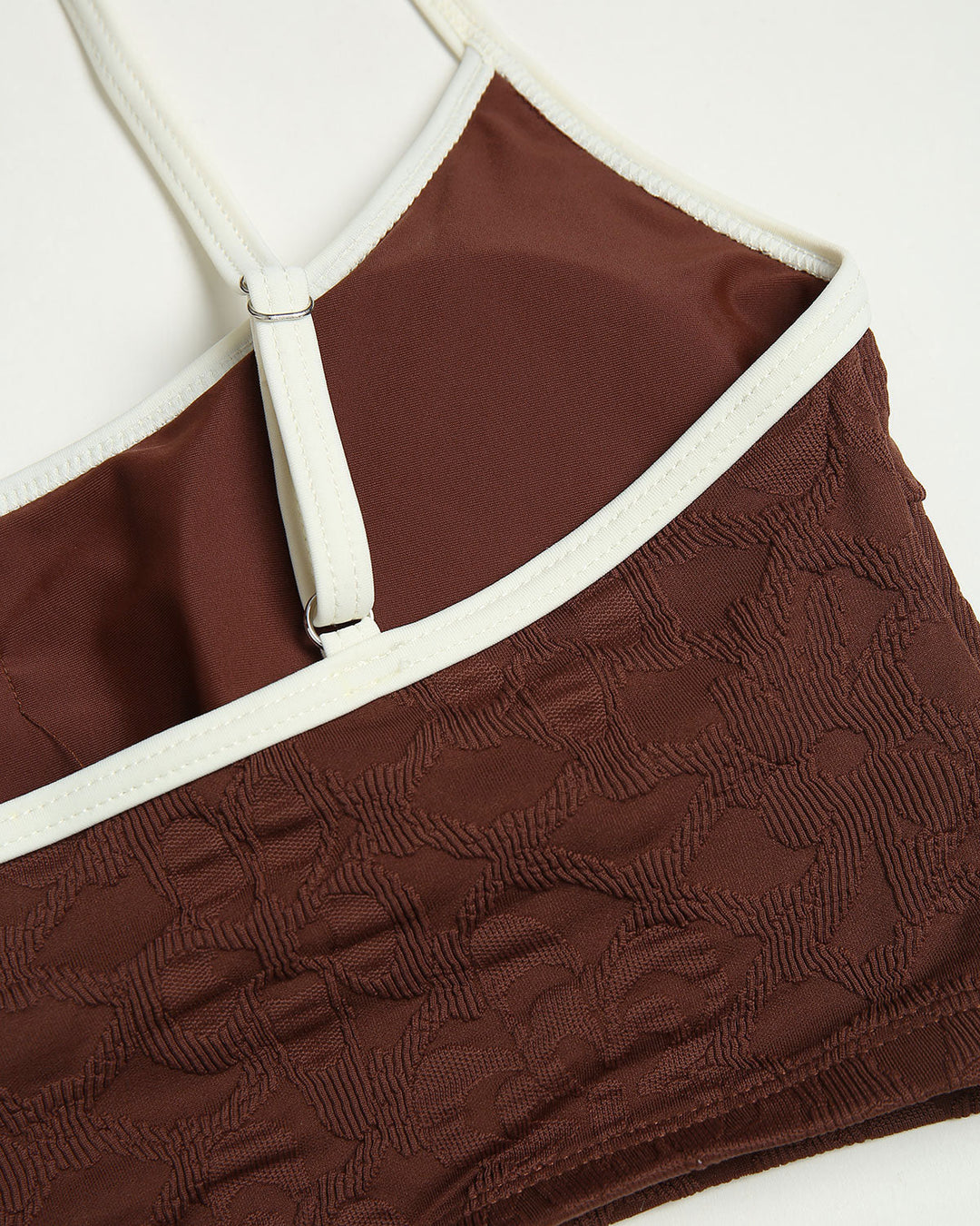 Tmavá káva Spaghetti Strap Crop