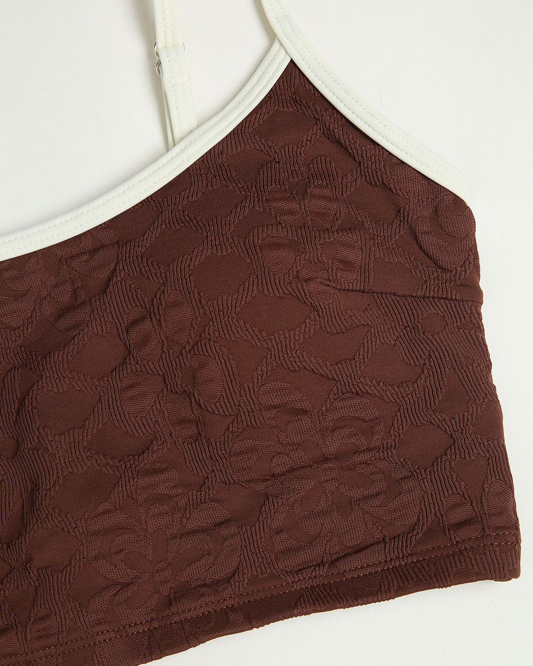 Tmavá káva Spaghetti Strap Crop
