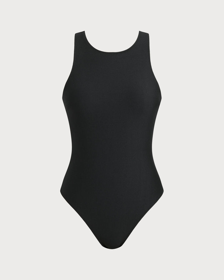 Čierny Crossback bez vypchávok Surf One-Piece